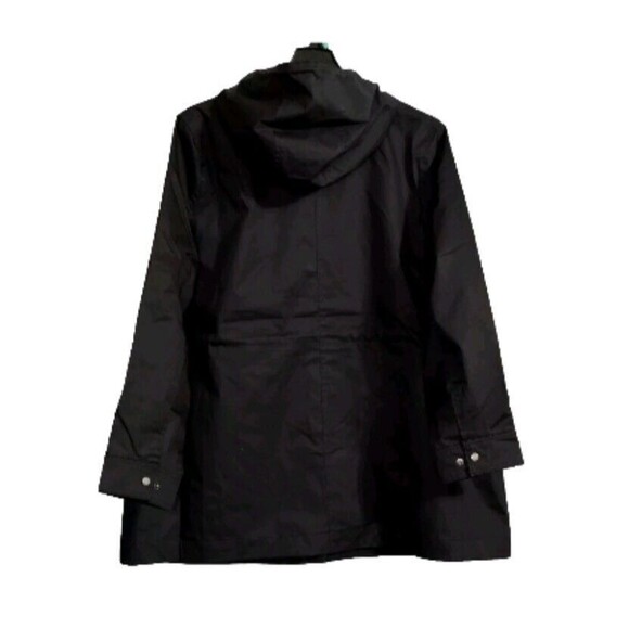 HUNTER Women's Size XS Cotton Smock Hooded Rain Jacket Water Resistant Black - Picture 5 of 12